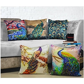 Figures Digital Printed Cushion Cover Set of 5 - 6 Figures Digital Printed Cushion Cover Set of 5 - 6