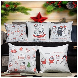 Figures Digital Printed Cushion Cover Set of 5 - 8 Figures Digital Printed Cushion Cover Set of 5 - 8
