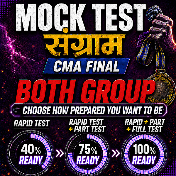 CMA Final Both Group Combo (Paper 13 - 20A) - Mock Test