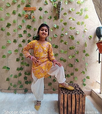 Fine Block Printed Soft Cotton Kurti Afghani Set Catalogue 1-Mustard-2 Fine Block Printed Soft Cotton Kurti Afghani Set Catalogue 1-Mustard-2