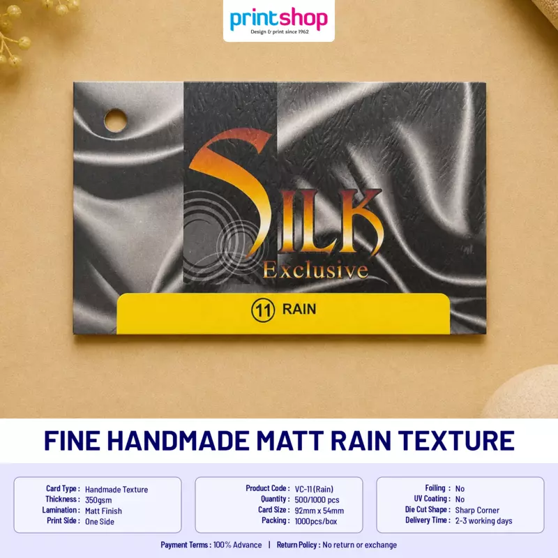Fine Handmade Matt Texture Card