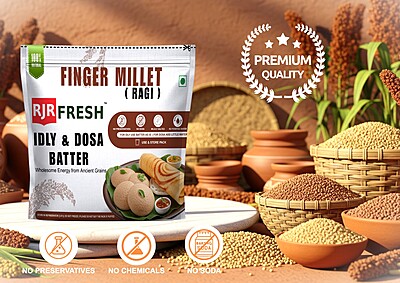 Finger Millet (Ragi/రాగి) Idly & Dosa Batter
