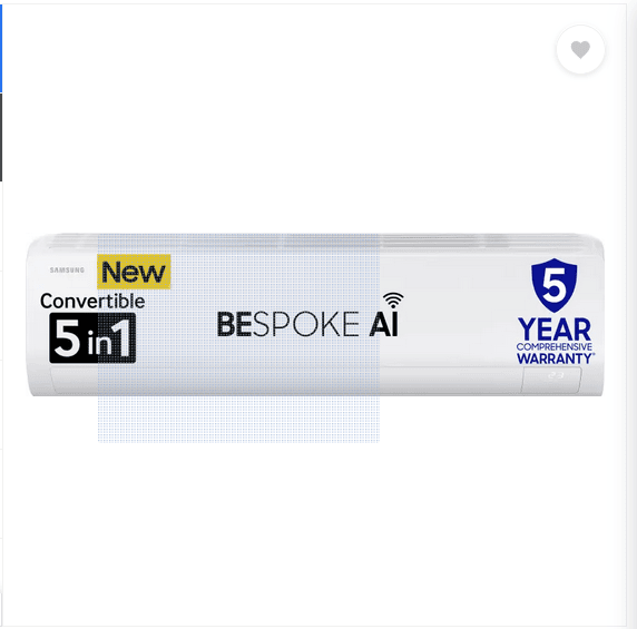 Samsung 2025 Model 1.5 Ton 3 Star Split Inverter with Wi-fi with Powerful cooling & Energy saving