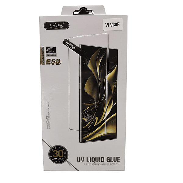 ZigDeal First Pro Vivo V30e UV Liquid Glue Curved Screen Tempered Glass Protector