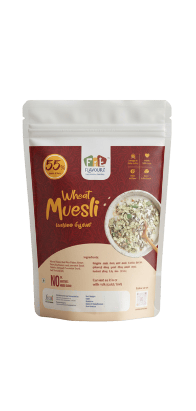 Wheat Muesli with 55% Premium Nuts & Seeds – High Protein, High Fiber Breakfast