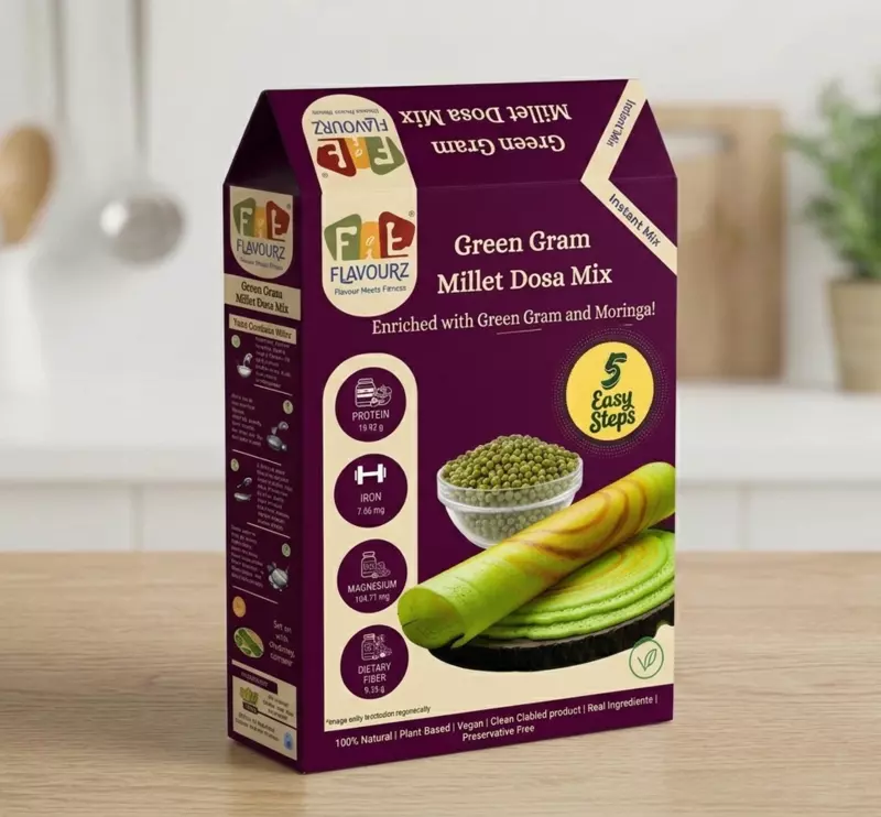 Green Gram Millet Dosa Mix with Moringa — High Fiber & Protein