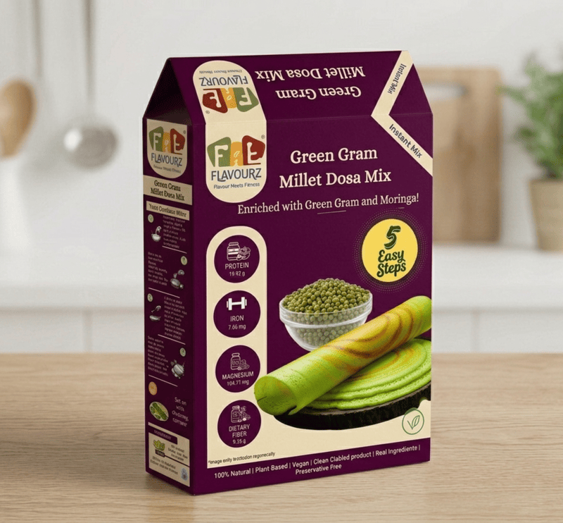Green Gram Millet Dosa Mix with Moringa — High Fiber & Protein