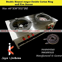 SS Biryani Double 5 Burner plus Corian Rings