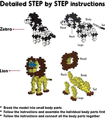 Fixi Bricks Lion and Zebra