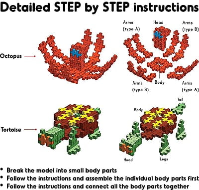 Fixi Bricks Octopus & Tortoise