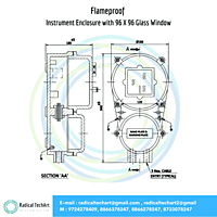 Flameproof Instrument Enclosure with 96 X 96 Glass Window