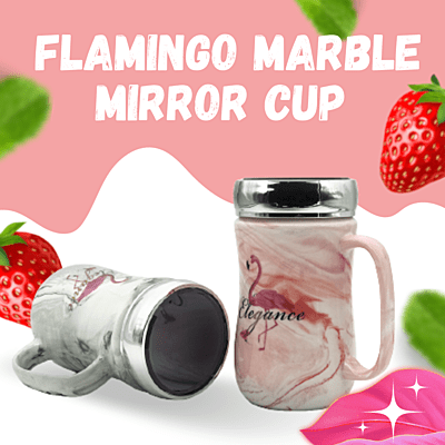 Flamingo Marble Mirror Cup Flamingo Marble Mirror Cup