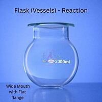 Flask (Vessels) - Reaction - Wide Mouth with flat flange