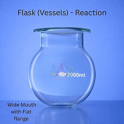 Flask (Vessels) - Reaction - Wide Mouth with flat flange