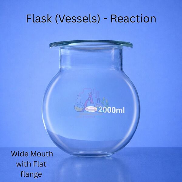 Flask (Vessels) - Reaction - Wide Mouth with flat flange