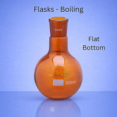 Flasks - Boiling - Flat Bottom - AMBER