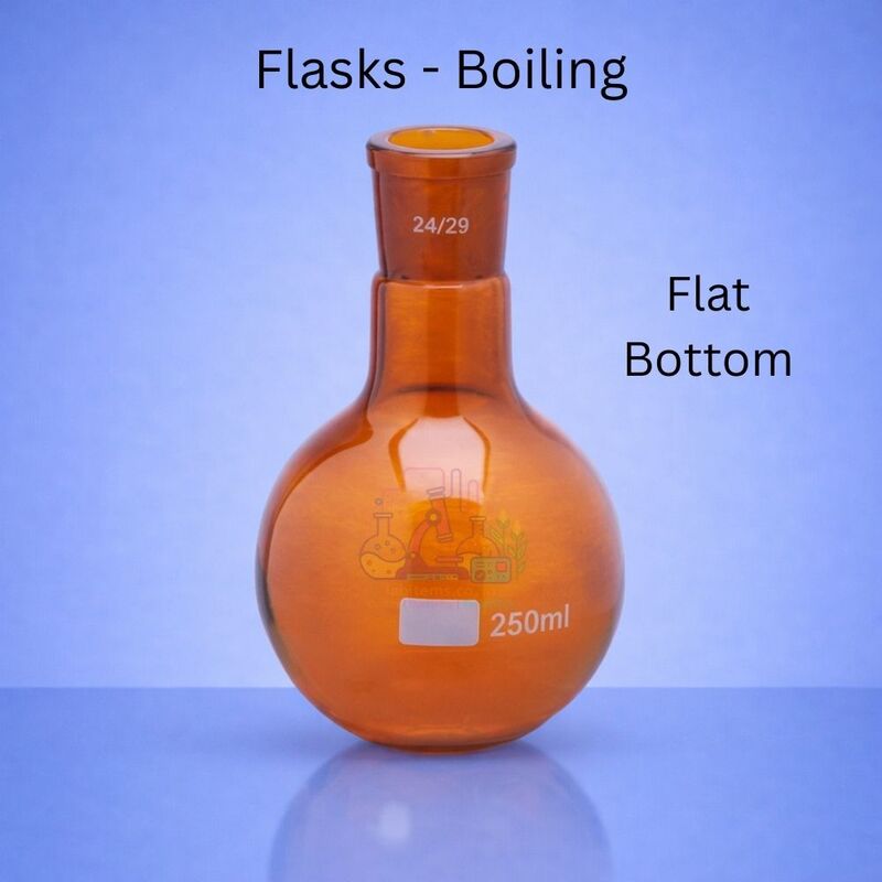Flasks - Boiling - Flat Bottom - AMBER
