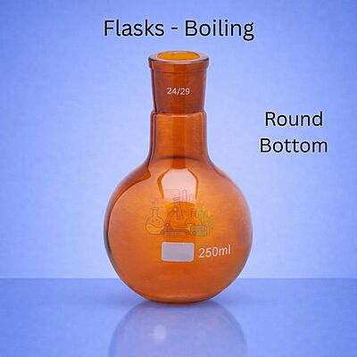 Flasks - Boiling - Round Bottom - AMBER