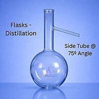 Flasks - Distillation with side tube at 75º angle