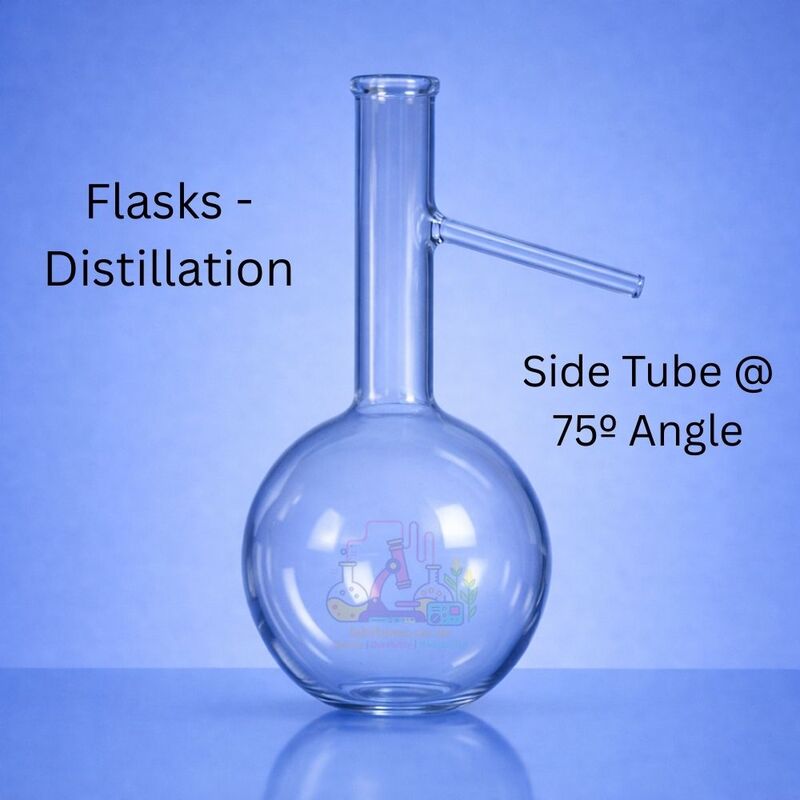 Flasks - Distillation with side tube at 75º angle
