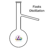 Flasks - Distillation with side tube at 75º angle