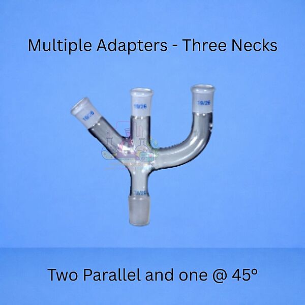 Multiple Adapters - Three Necks - Two Parallel and one at 45°.