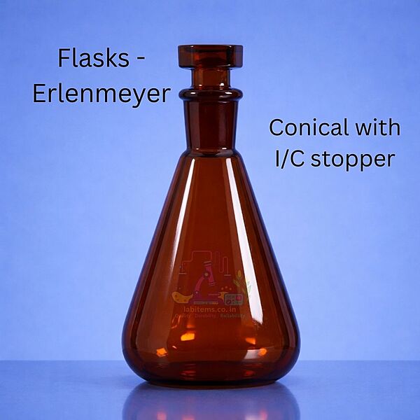 Flasks - Erlenmeyer - Conical with I/C stopper