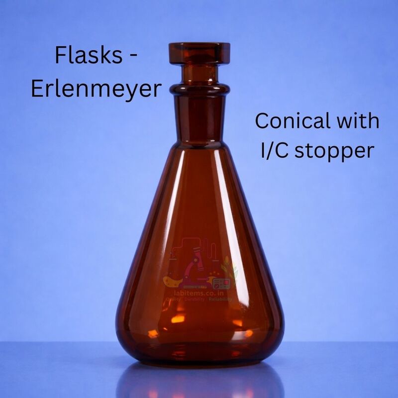 Flasks - Erlenmeyer - Conical with I/C stopper