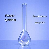 Flasks - Kjeldhal - Round Bottom - long neck - Plain