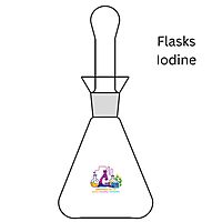 Flasks - Iodine with funnel shaped cup and stopper