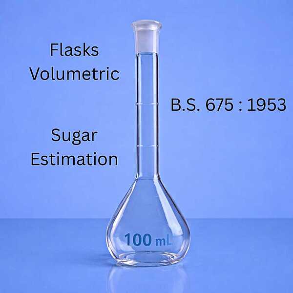 Flasks Volumetric - Sugar estimation - B.S. 675 : 1953