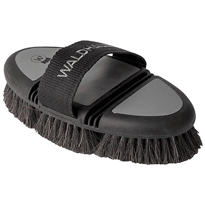 Waldhausen Flex Grooming Brush Horsehair - Black/ Grey