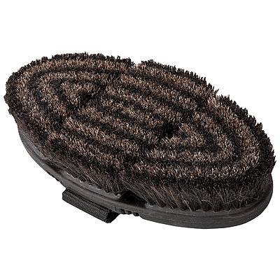 Waldhausen Flex Grooming Brush Horsehair - Black/ Grey
