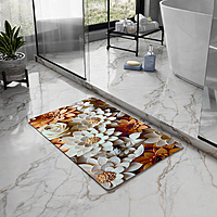 Floral & Geometric Floor Mat Set of 2 for Home, Kitchen, Living room & Bathroom