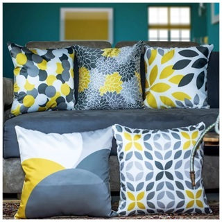 Floral Digital Printed Cushion Cover Set of 5 - 1