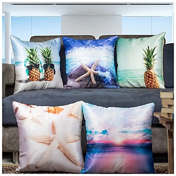 Floral Digital Printed Cushion Cover Set of 5 - 18