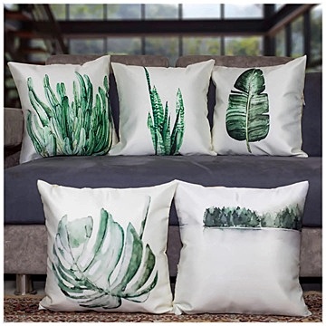 Floral Digital Printed Cushion Cover Set of 5 - 6