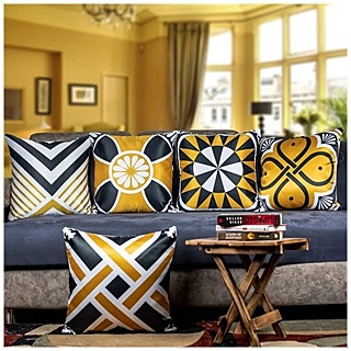 Floral Digital Printed Cushion Cover Set of 5 - 9