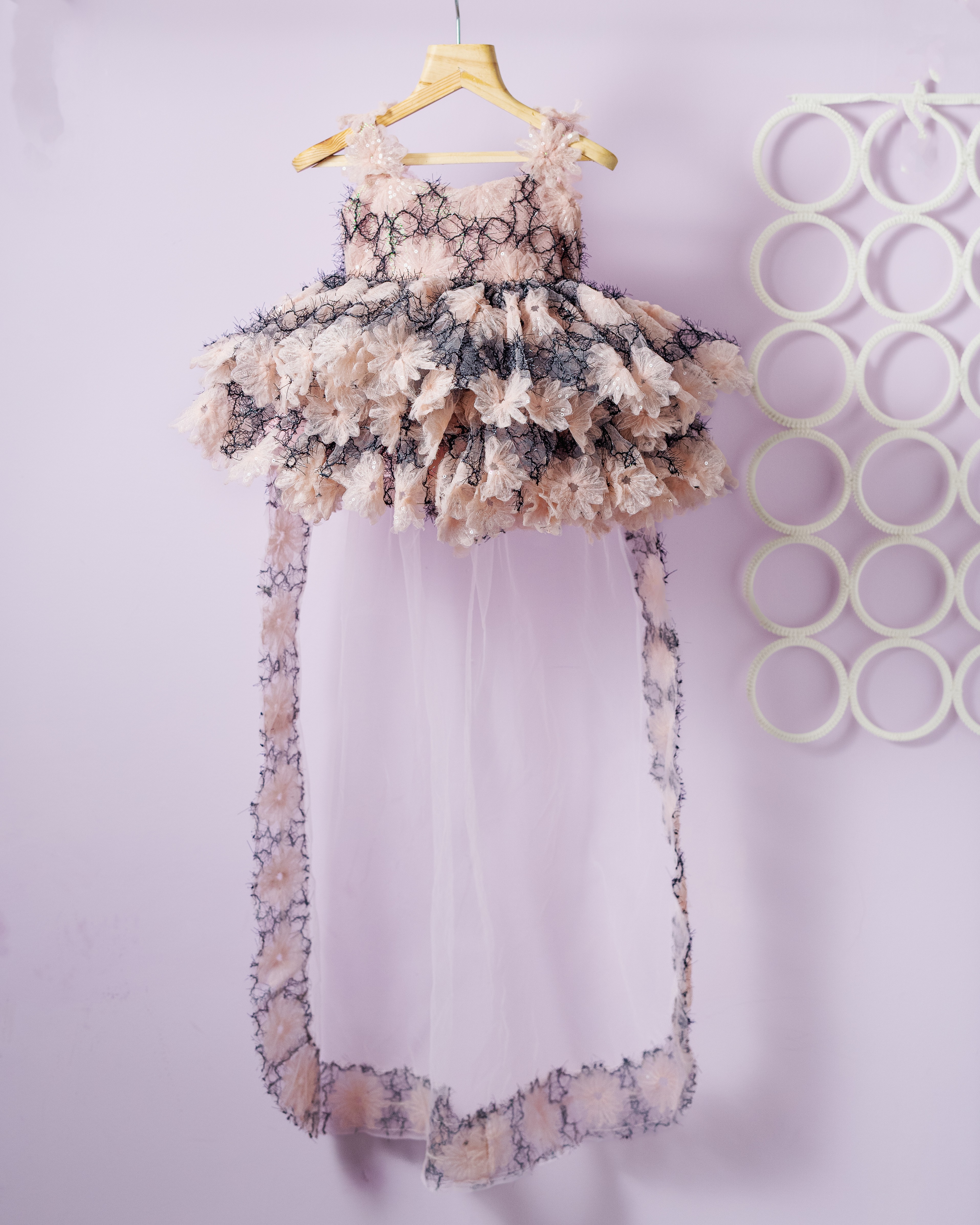 Floral Fantasy Lace Puff Dress