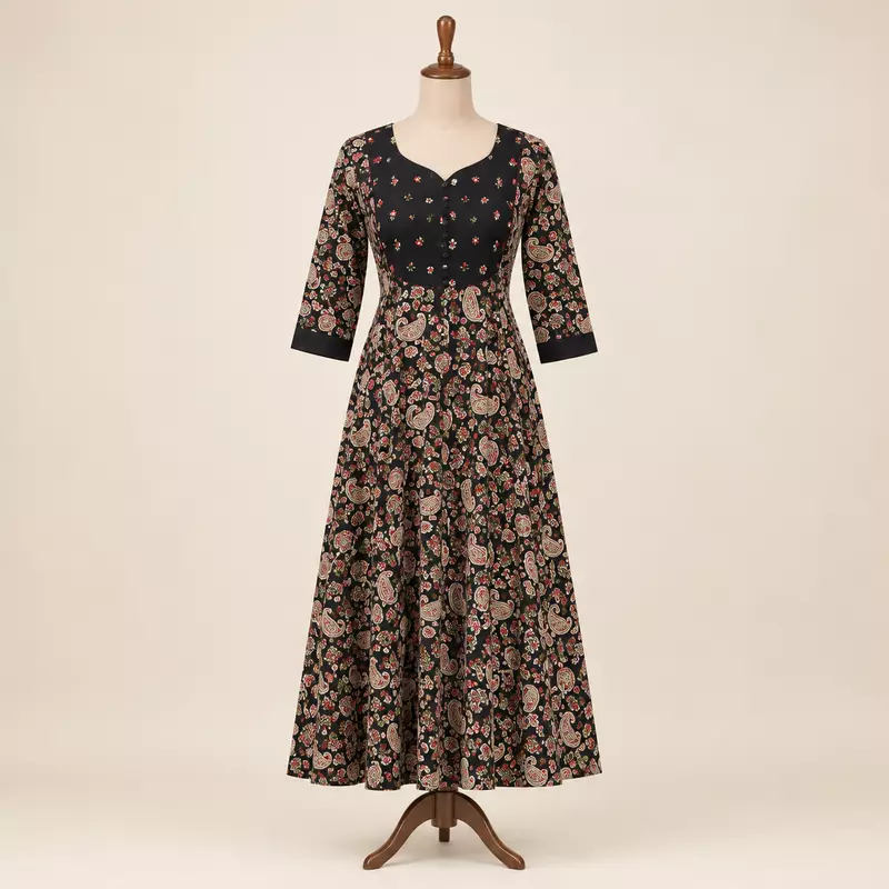 24jckalamkaari anarkali top