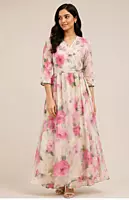 Floral full length top and skirt