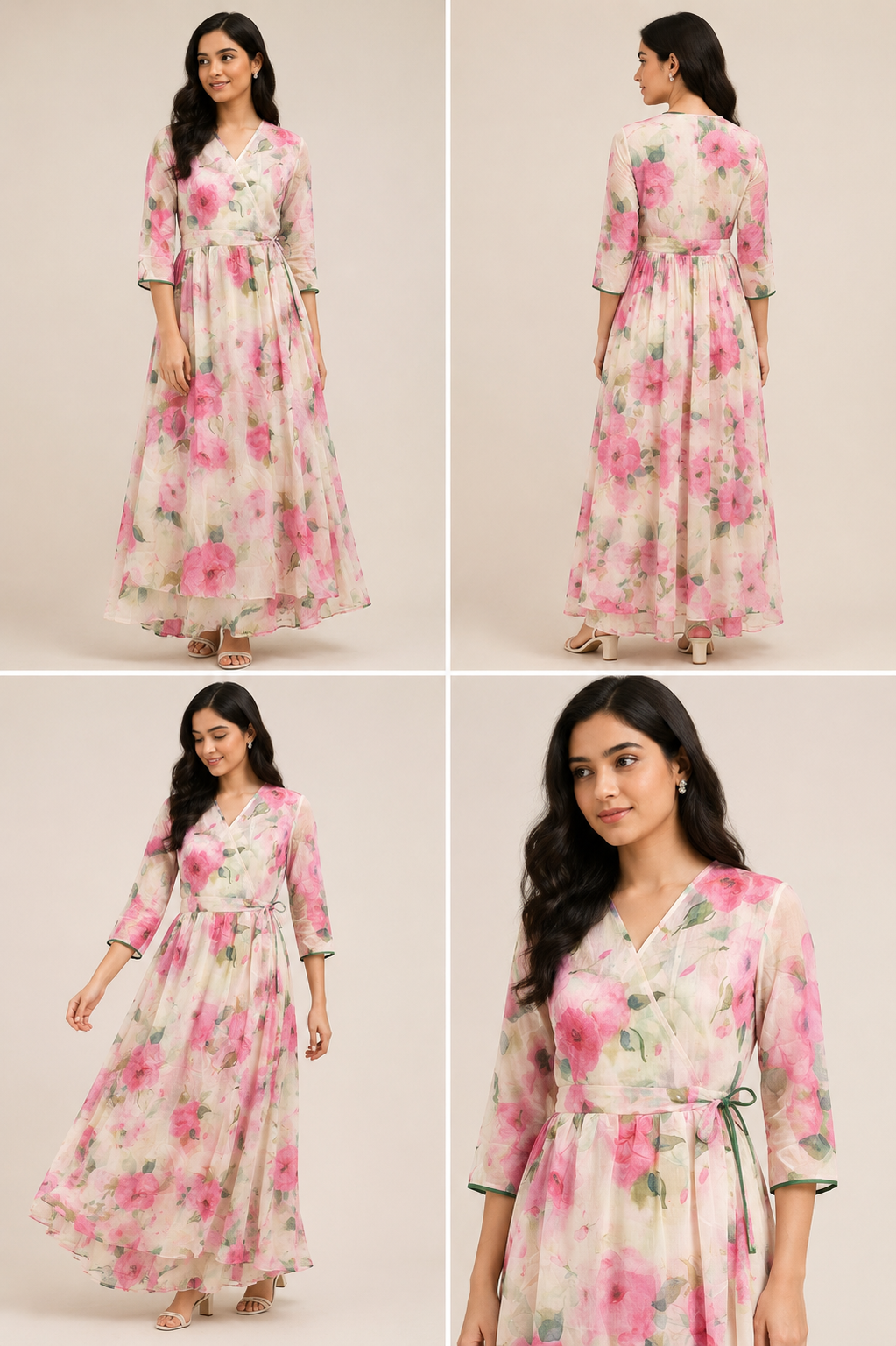 Floral full length top and skirt