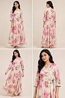 Floral full length top and skirt