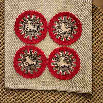 Madhubani Coaster Elephant