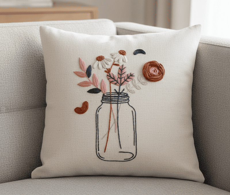 Flowers with Love Cushion Cover