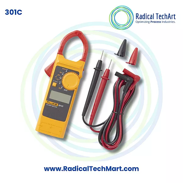 Fluke 301C 1000A AC True RMS Clamp Meter with Test Leads