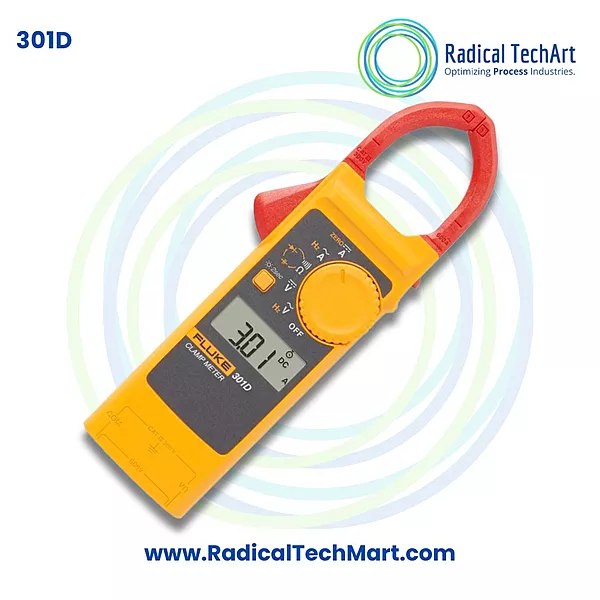 Fluke 301D 600A AC DC Clamp Meter with Test Leads