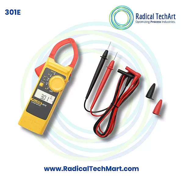 Fluke 301E 1000A AC DC Clamp Meter with Test Leads