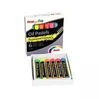 PENTEL OIL PASTEL FLUORESCENT 6 CLR PHN F6