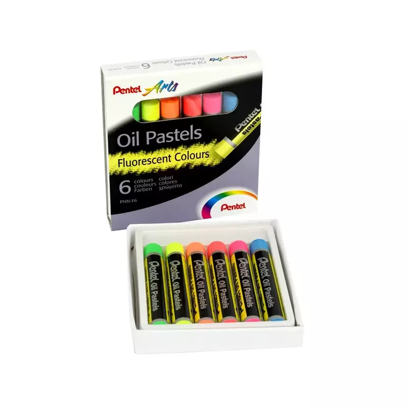 PENTEL OIL PASTEL FLUORESCENT 6 CLR PHN F6